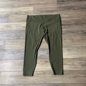 Under Armour Meridian Leggings Sz 3X Olive Green Workout Gym Yoga Athleisure